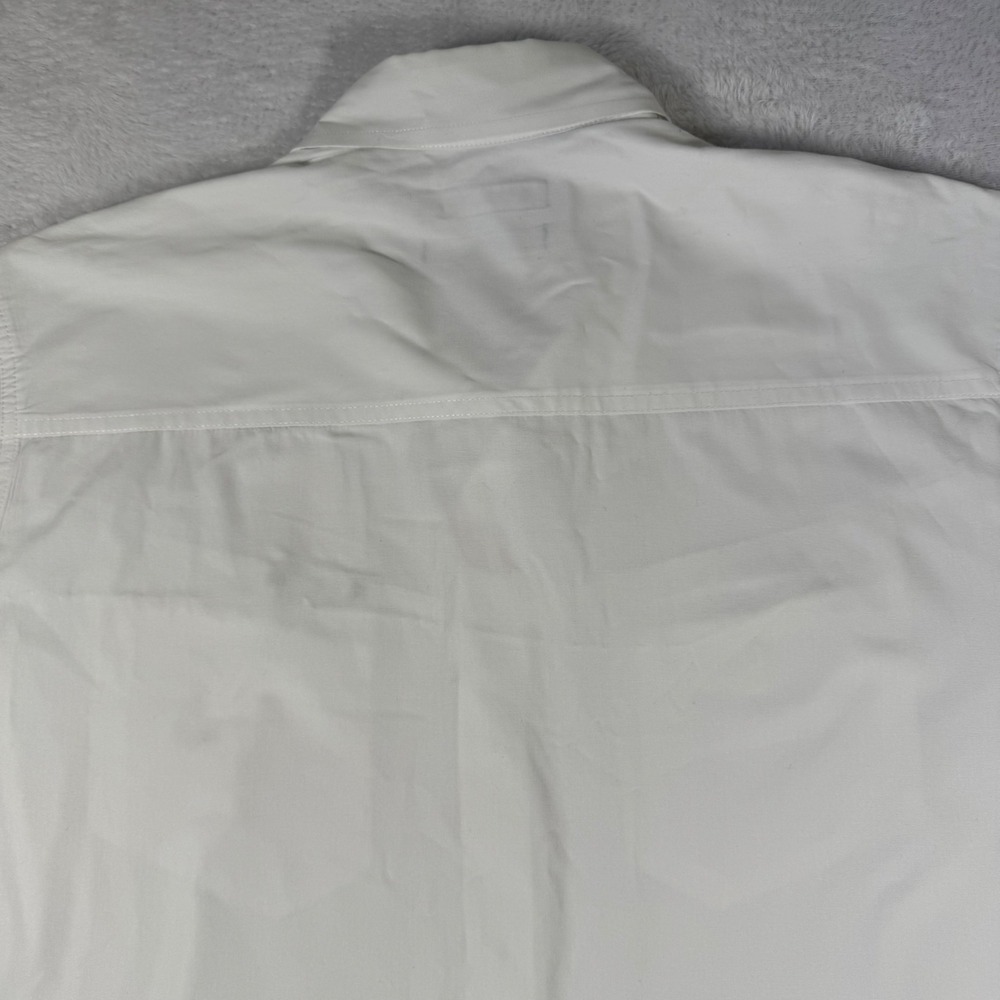 Ecko Unltd Button Up Shirt‎ Mens Large White Epaulettes Utility E72 Streetwear - Picture 12 of 13